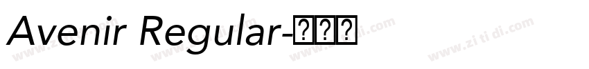 Avenir Regular字体转换
